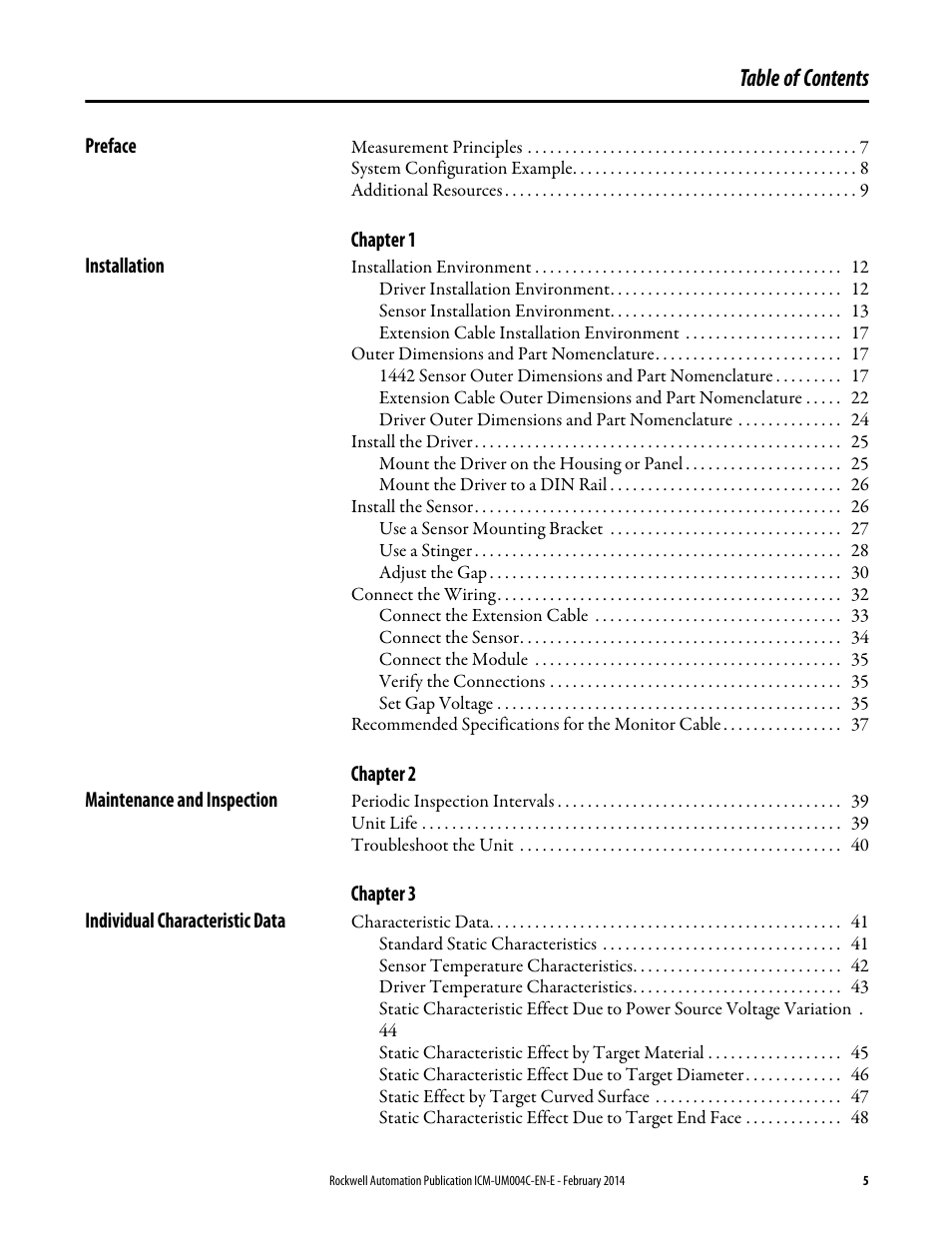 Rockwell Automation 1442 Eddy Current Probe System User Manual | Page 5 / 56