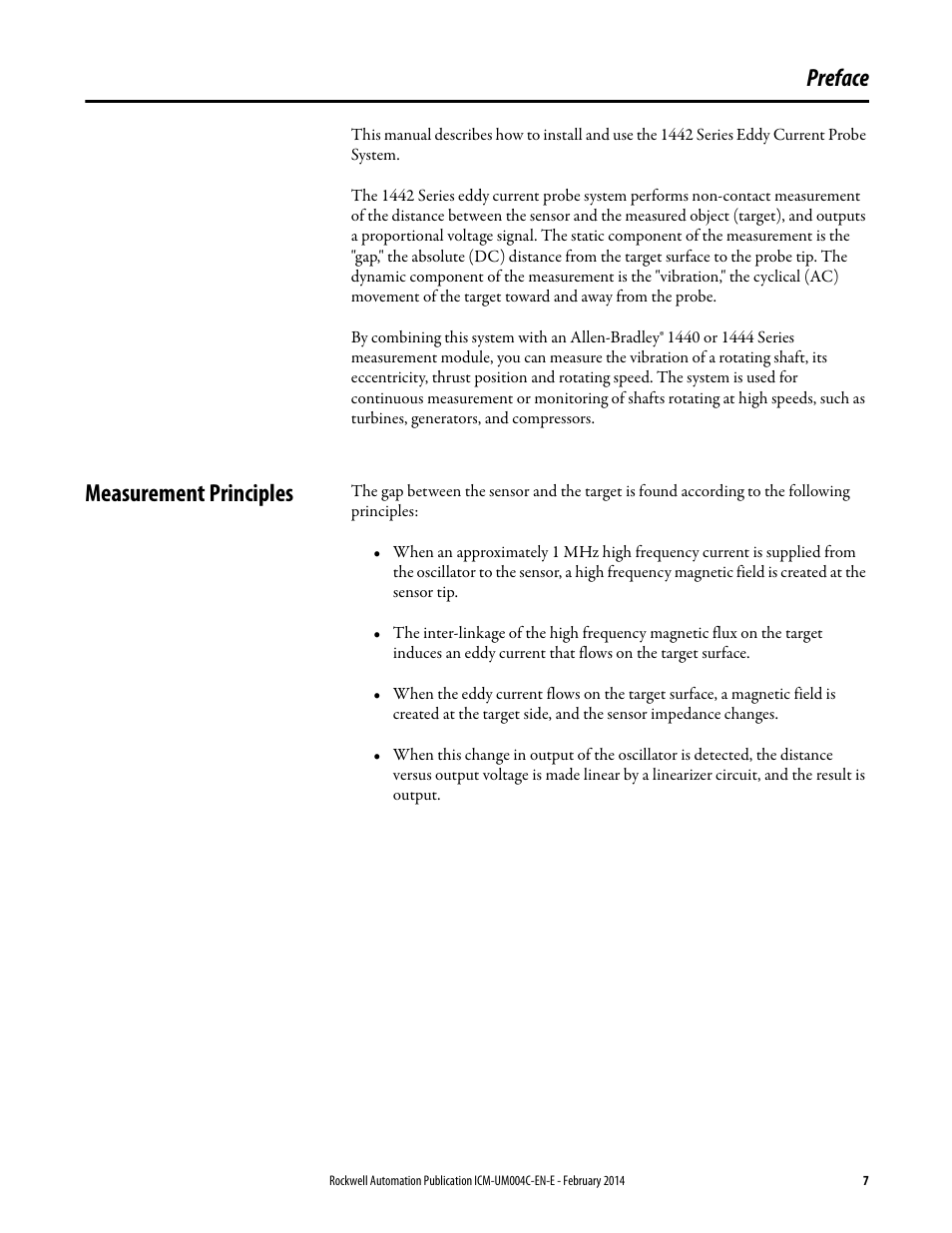 Rockwell Automation 1442 Eddy Current Probe System User Manual | Page 7 / 56