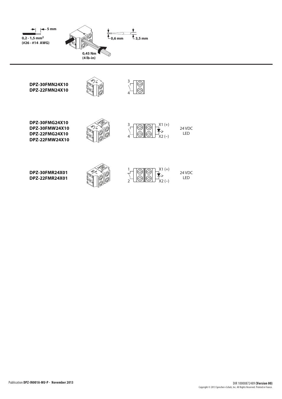 Rockwell Automation DPZ-22xxx Sprecher+Schuh Electronic Push Button User Manual | Page 2 / 2