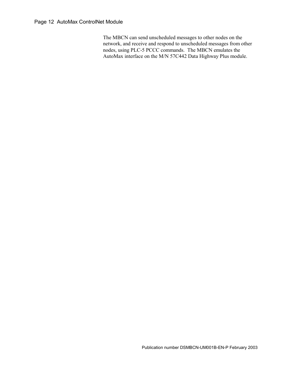 Rockwell Automation AutoMax ControlNet Communication Interface Module User Manual | Page 12 / 80