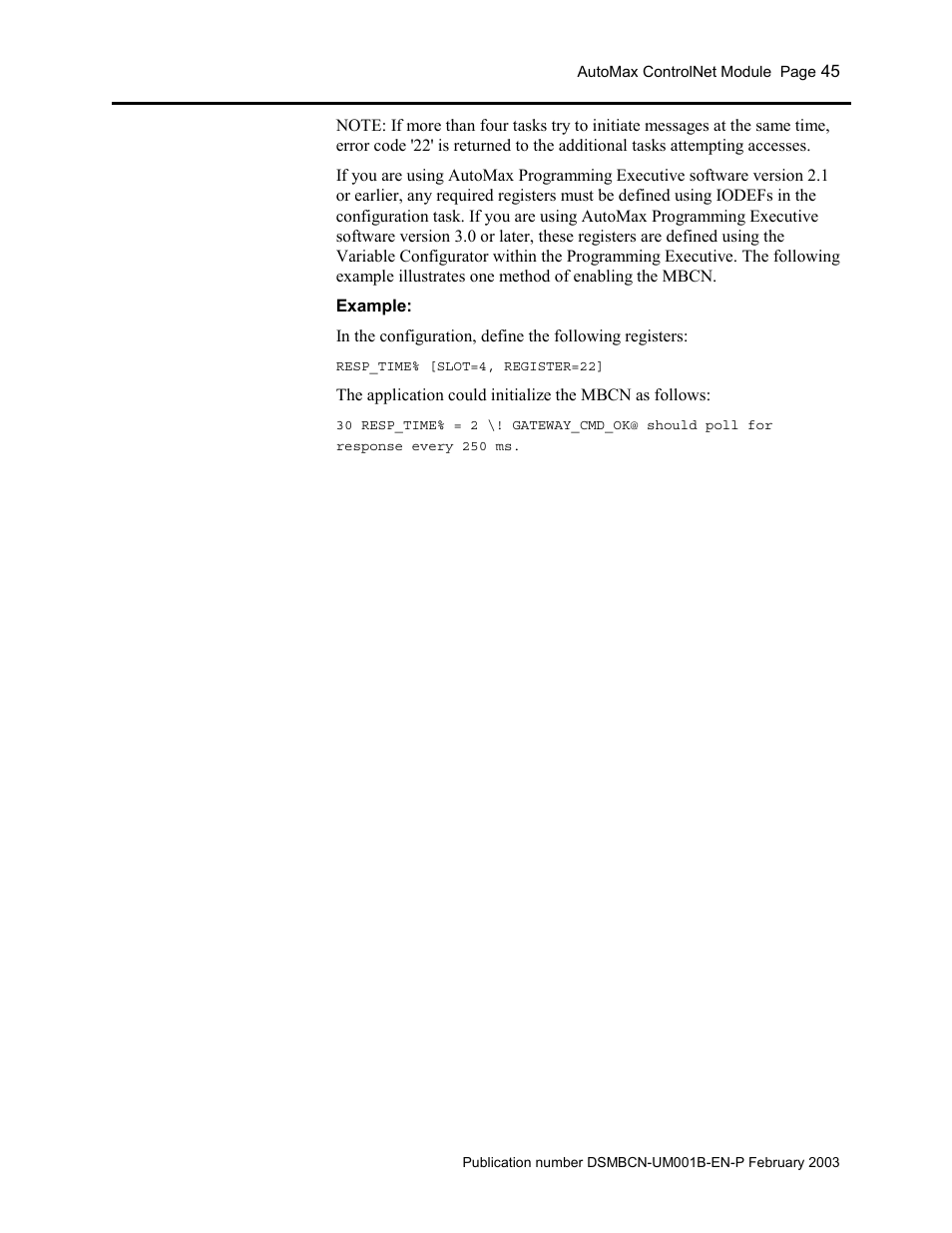 Rockwell Automation AutoMax ControlNet Communication Interface Module User Manual | Page 45 / 80