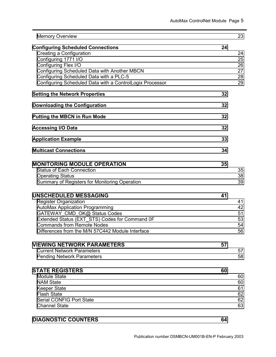 Rockwell Automation AutoMax ControlNet Communication Interface Module User Manual | Page 5 / 80