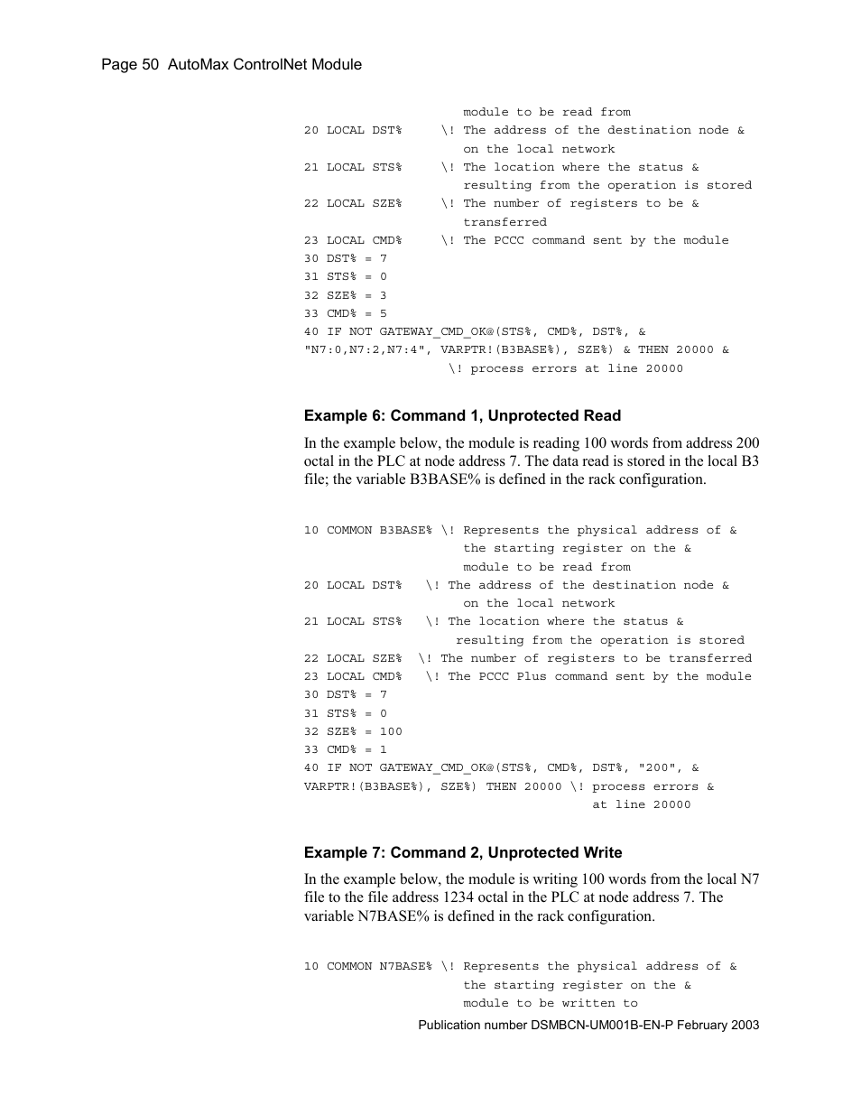 Rockwell Automation AutoMax ControlNet Communication Interface Module User Manual | Page 50 / 80