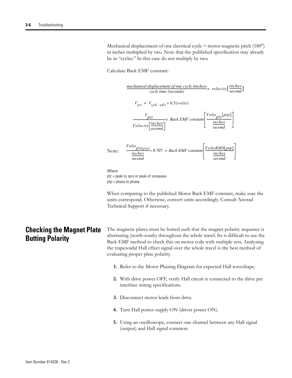 Checking the magnet plate butting polarity, Checking the magnet plate butting polarity -6 | Rockwell Automation LC-Series Linear Motor User Manual | Page 36 / 40