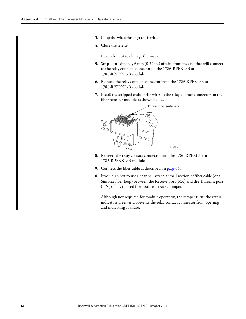 Rockwell Automation 1786-series ControlNet Fiber Media Planning and Installation Guide User Manual | Page 64 / 88