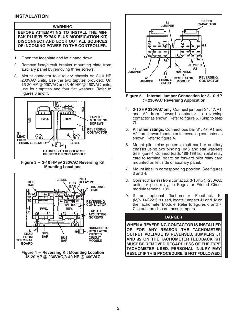 Installation | Rockwell Automation FlexPak Plus Reversing Contactor Kit 14C400, 401, 402 User Manual | Page 2 / 6