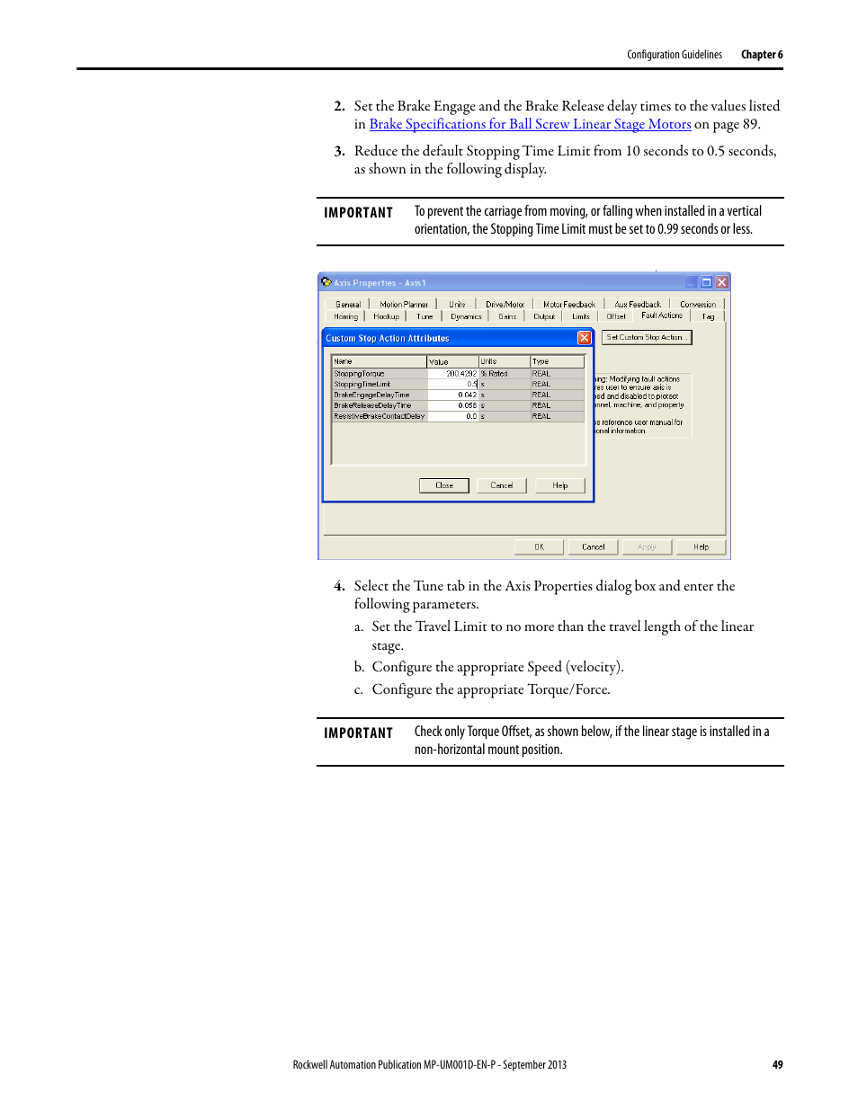 Rockwell Automation MPAS Integrated Linear Stages User Manual | Page 49 / 112