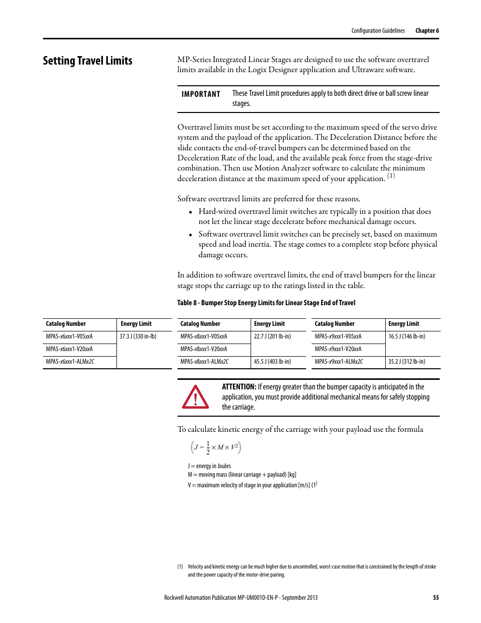 Setting travel limits | Rockwell Automation MPAS Integrated Linear Stages User Manual | Page 55 / 112