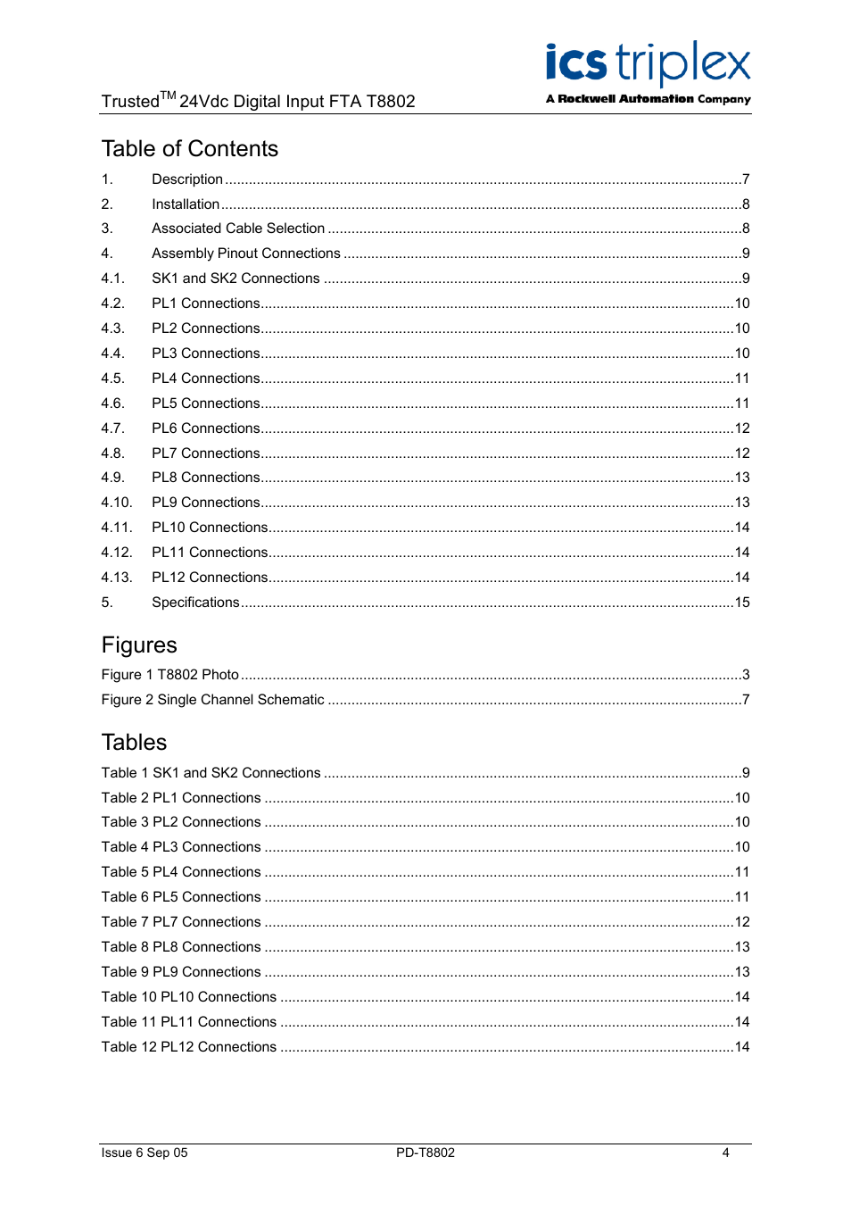 Rockwell Automation T8802 Trusted 24 Vdc Digirtal Input FTA - 60 Channel User Manual | Page 4 / 16