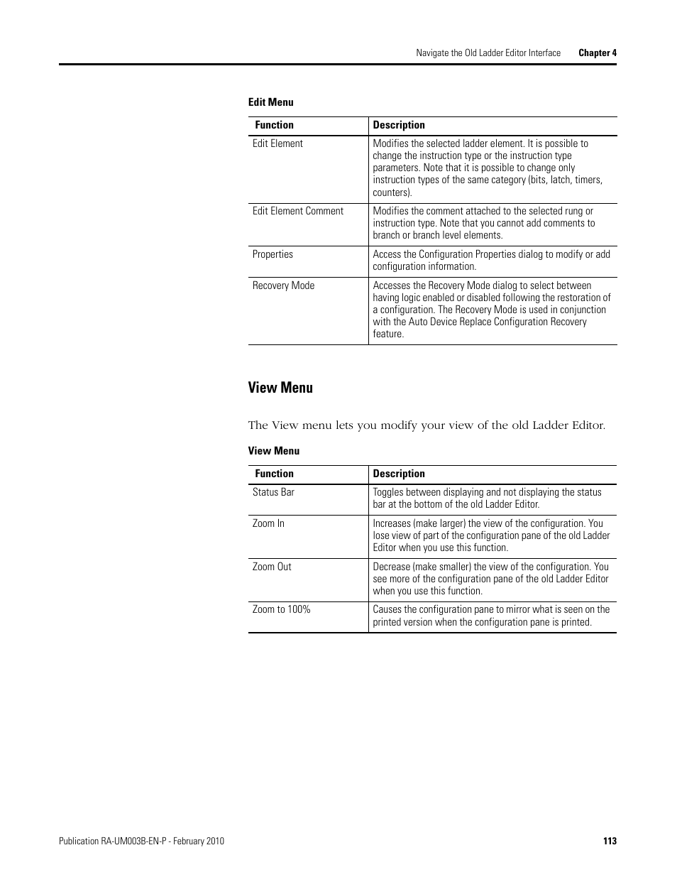 View menu | Rockwell Automation DeviceLogix System User Manual User Manual | Page 113 / 209