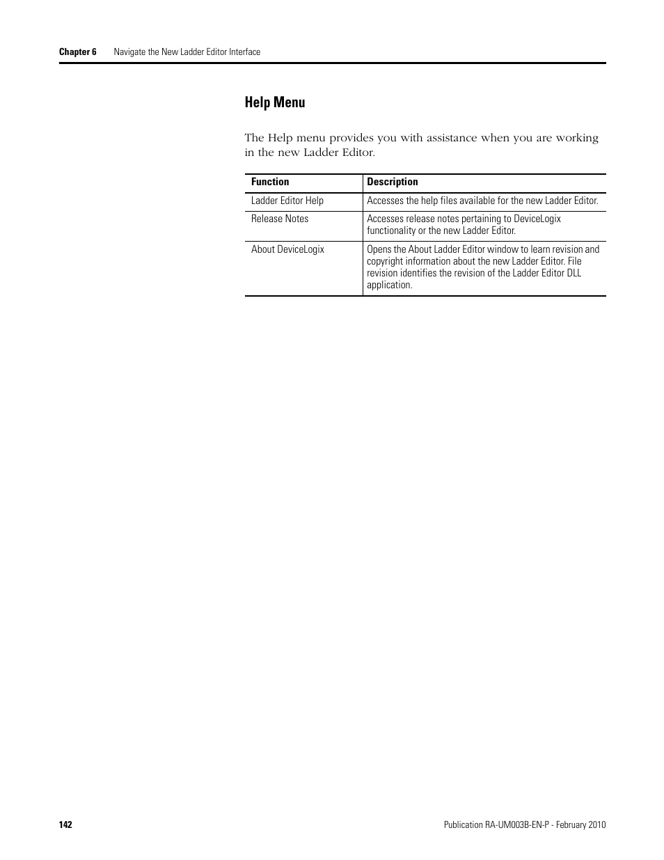 Help menu | Rockwell Automation DeviceLogix System User Manual User Manual | Page 142 / 209