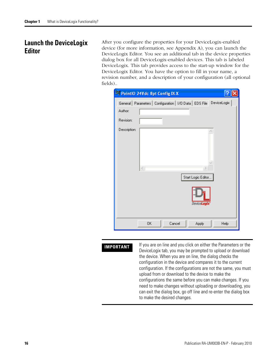 Launch the devicelogix editor | Rockwell Automation DeviceLogix System User Manual User Manual | Page 16 / 209