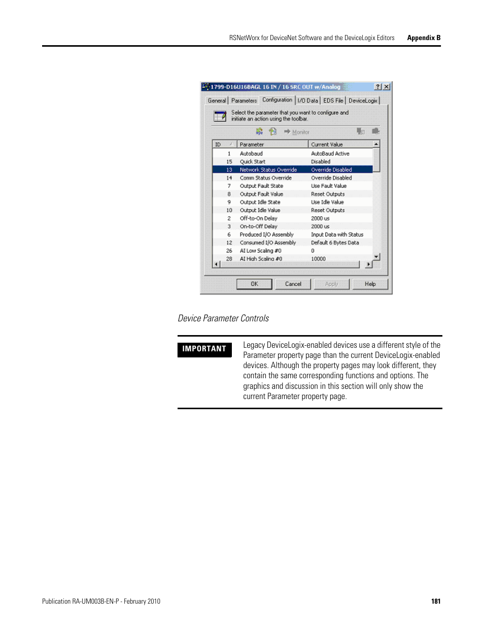 Rockwell Automation DeviceLogix System User Manual User Manual | Page 181 / 209