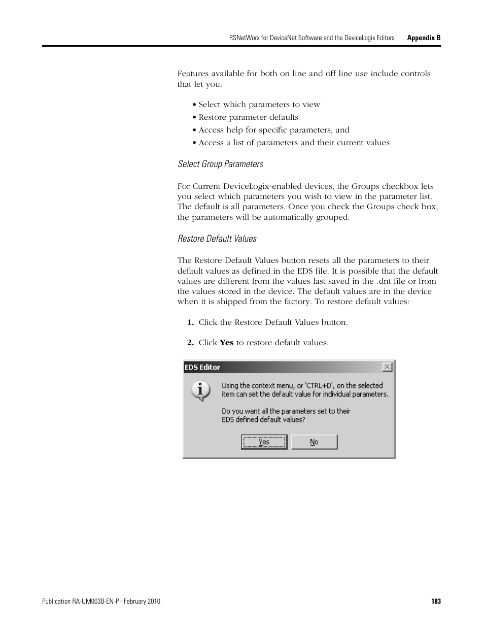 Rockwell Automation DeviceLogix System User Manual User Manual | Page 183 / 209