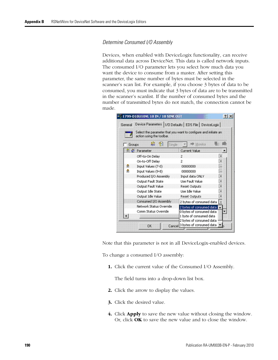 Rockwell Automation DeviceLogix System User Manual User Manual | Page 190 / 209