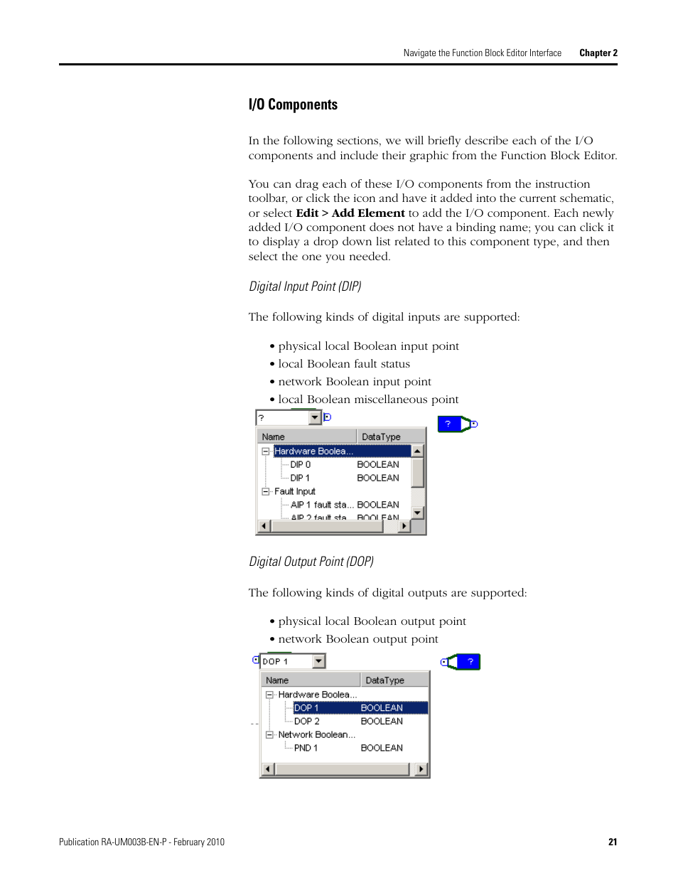 I/o components | Rockwell Automation DeviceLogix System User Manual User Manual | Page 21 / 209