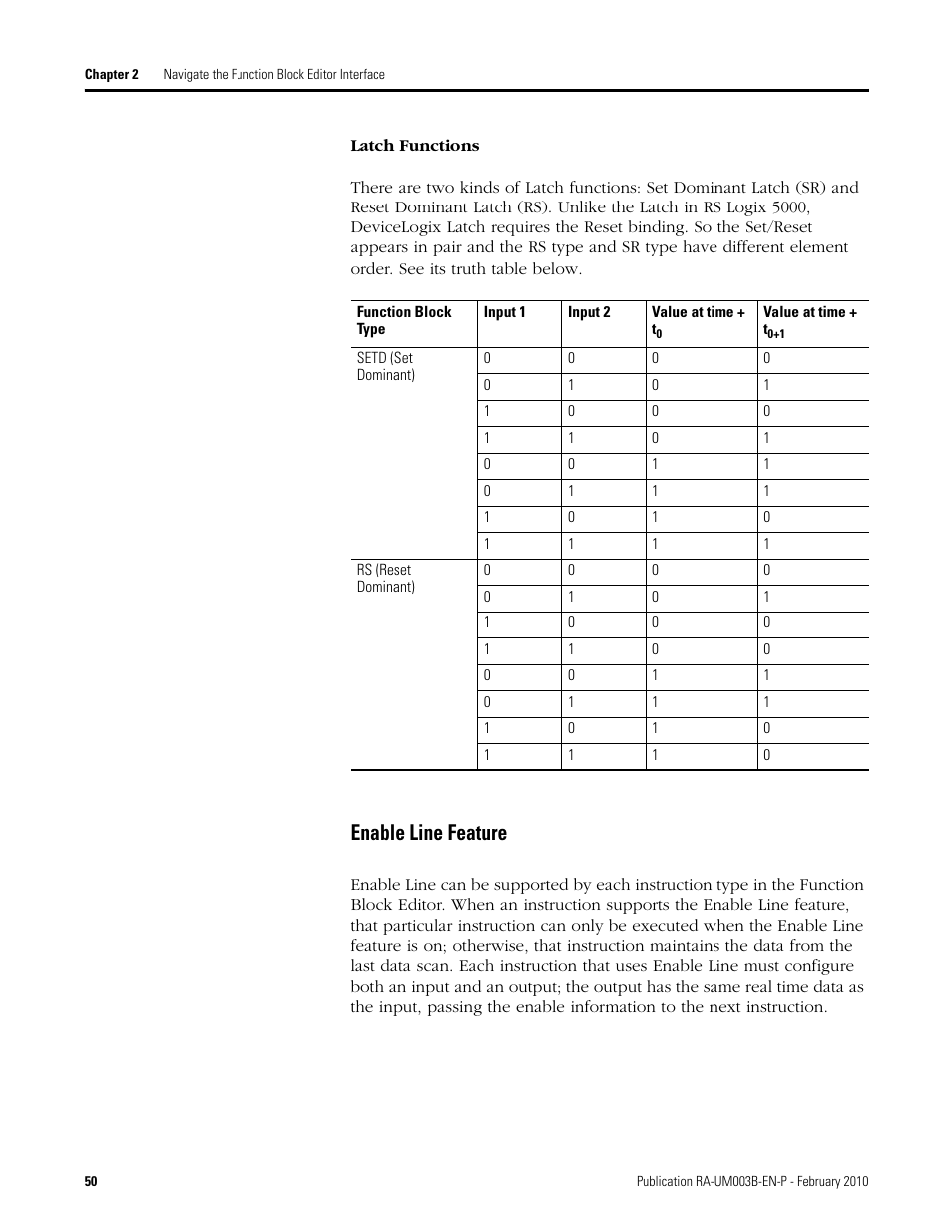 Enable line feature | Rockwell Automation DeviceLogix System User Manual User Manual | Page 50 / 209