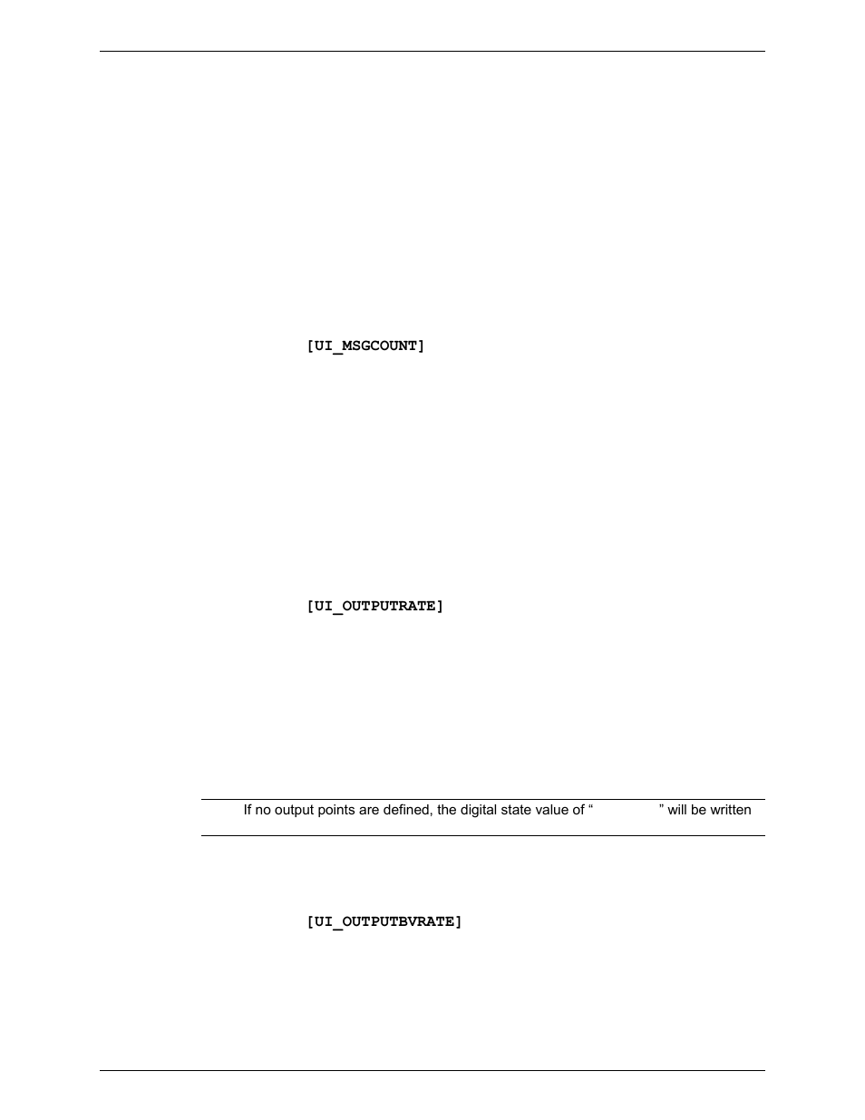 Message counter, Output rate, Output bad value rate | Rockwell Automation FactoryTalk Historian SE 3.0 UniInt Interface User Guide User Manual | Page 50 / 108