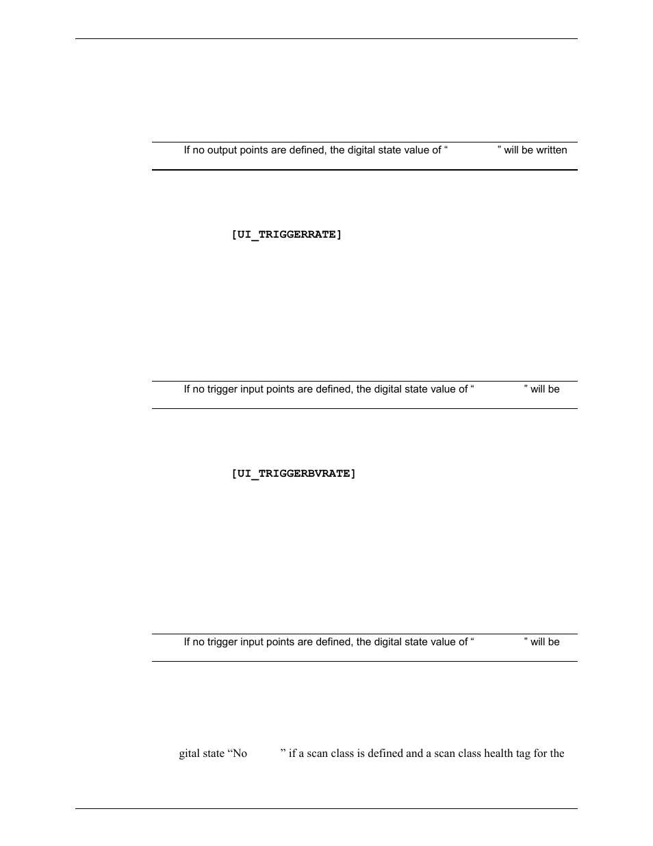 Trigger input rate, Trigger input bad value rate, Scan class health tags | Rockwell Automation FactoryTalk Historian SE 3.0 UniInt Interface User Guide User Manual | Page 51 / 108