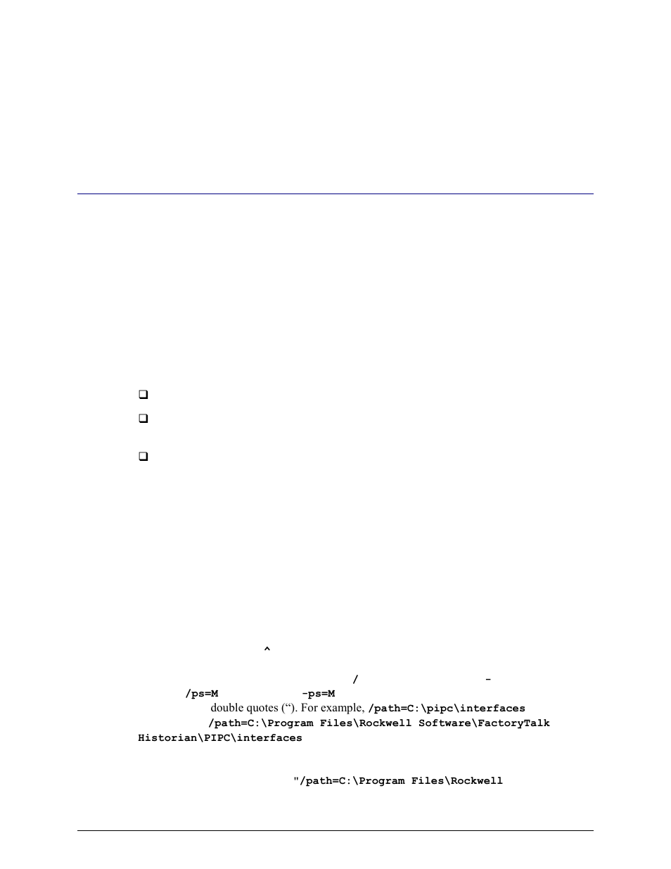 Interface startup parameters, Startup options, Conventions and limitations | Rockwell Automation FactoryTalk Historian SE 3.0 UniInt Interface User Guide User Manual | Page 9 / 108