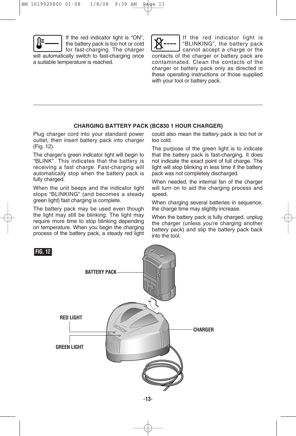 Bosch Compact Rotary Hammer 11536C User Manual | Page 13 / 44