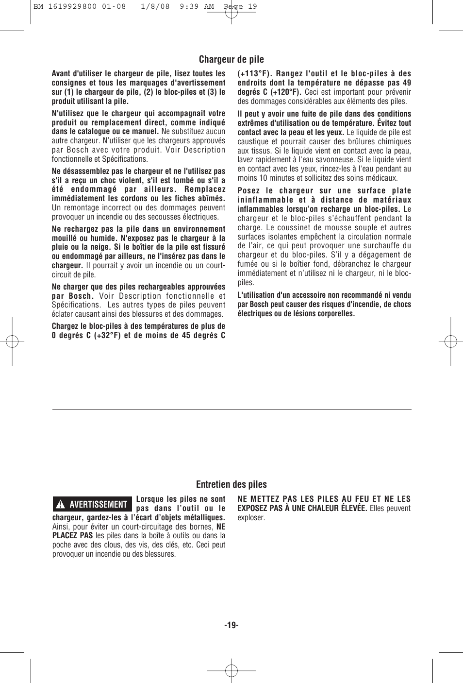 Bosch Compact Rotary Hammer 11536C User Manual | Page 19 / 44