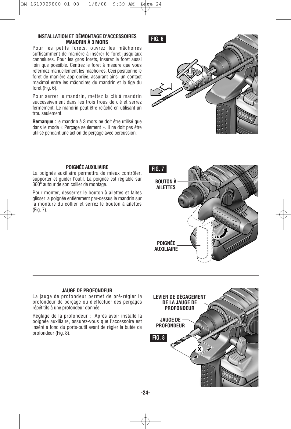 Bosch Compact Rotary Hammer 11536C User Manual | Page 24 / 44