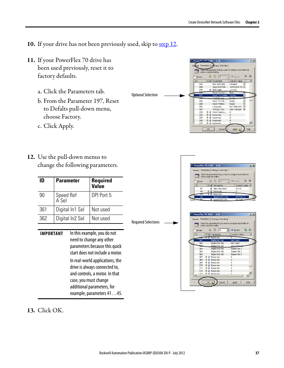 Rockwell Automation Logix5000 Control Systems: Connect a PowerFlex 70 Drive over DeviceNet Quick Start User Manual | Page 37 / 54
