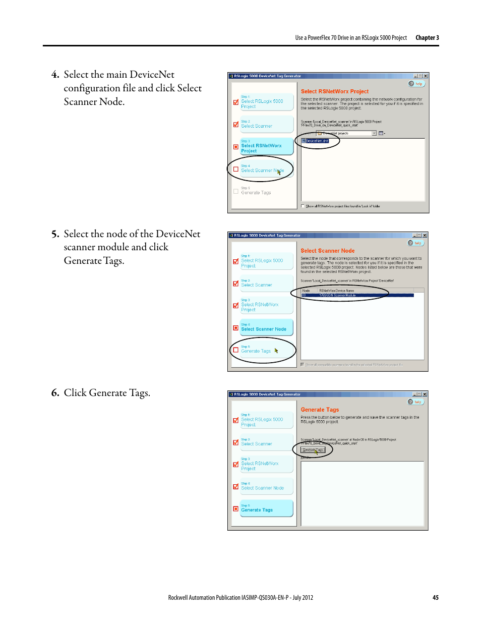 Rockwell Automation Logix5000 Control Systems: Connect a PowerFlex 70 Drive over DeviceNet Quick Start User Manual | Page 45 / 54