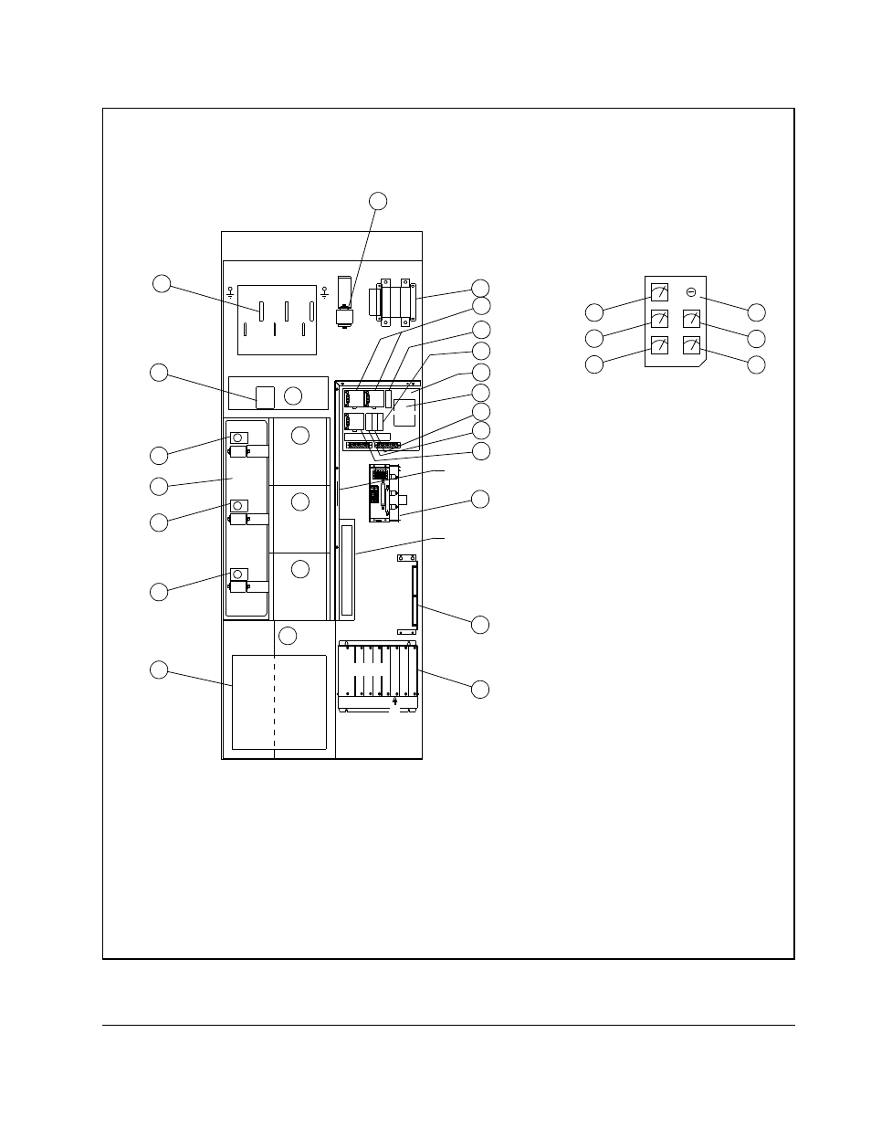 Uv w, Dc bus voltage meter, Motor ammeter | Motor voltmeter, Motor torque meter, Motor frequency, Power module a | Rockwell Automation SA3000 High Power Modules User Manual | Page 15 / 72