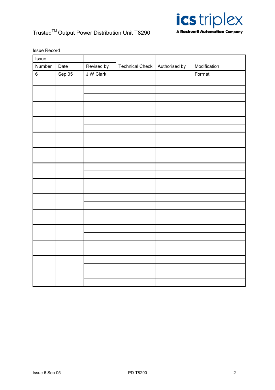Trusted, Output power distribution unit t8290 | Rockwell Automation T8290 Trusted Output Power Distribution Unit User Manual | Page 2 / 10