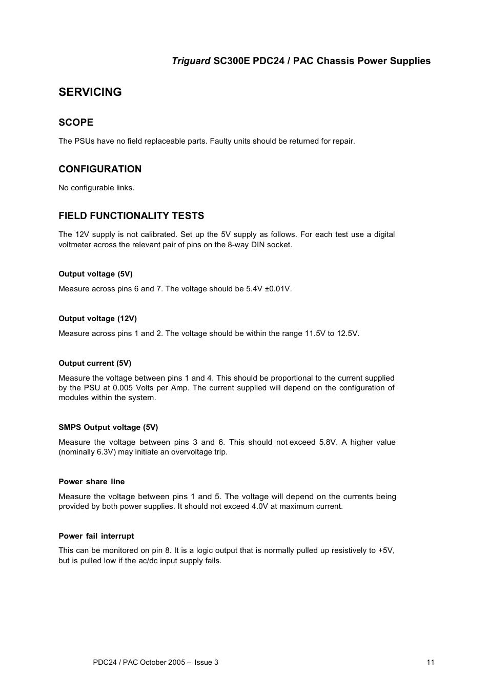 Servicing | Rockwell Automation PDC24 / PAC Chassis Power Supplies User Manual | Page 11 / 13