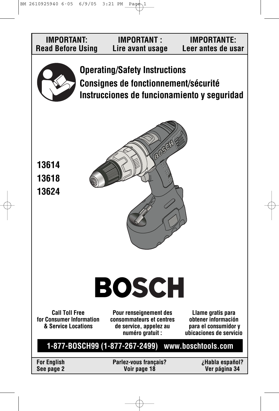 Bosch 13614 User Manual | 18 pages