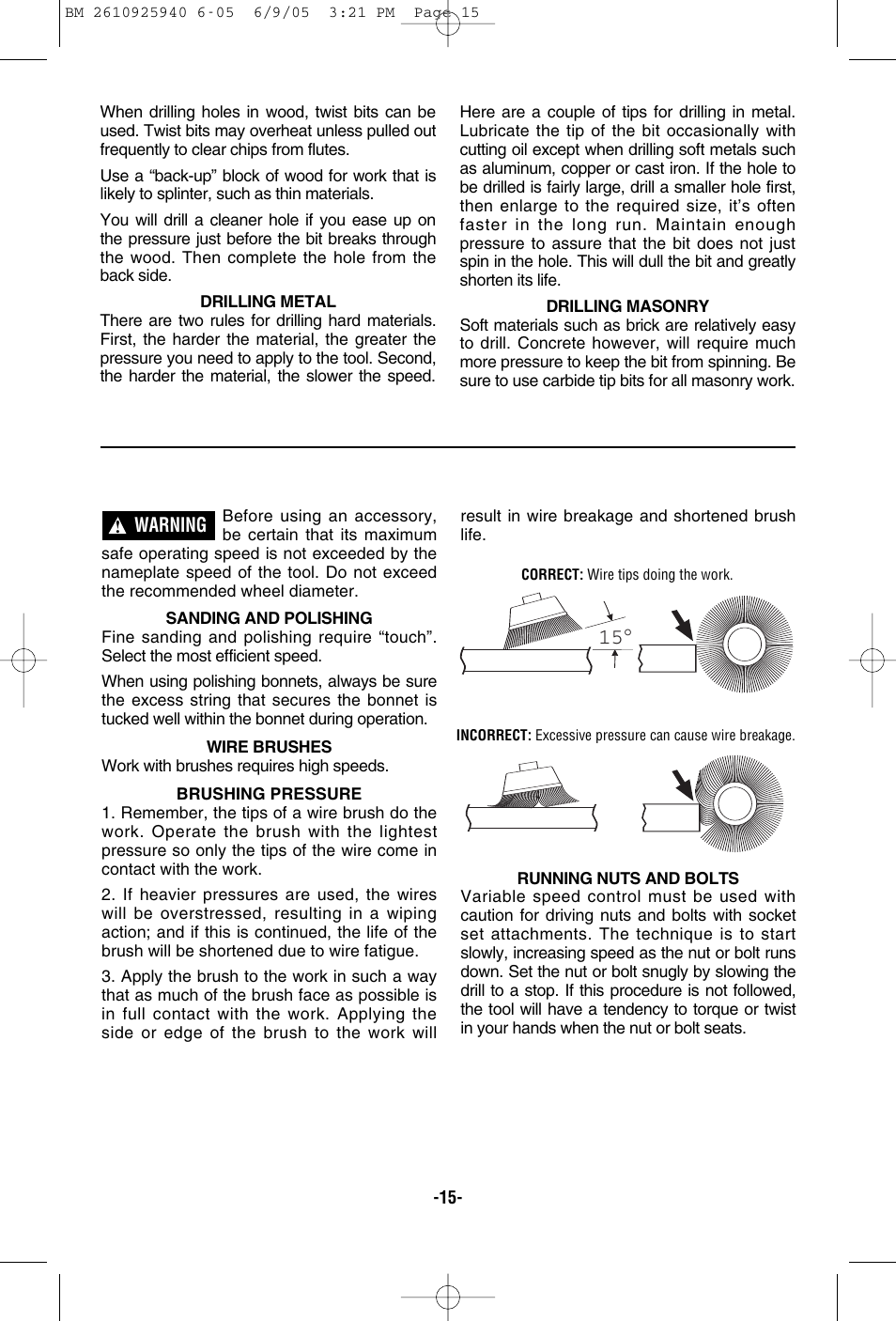 Bosch 13614 User Manual | Page 15 / 18