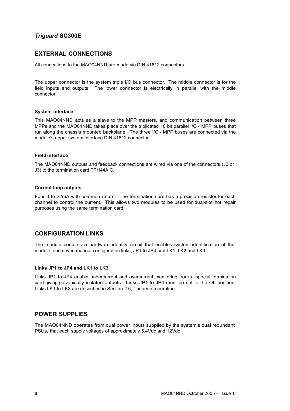 Rockwell Automation MAO04NND Analogue Output Module User Manual | Page 8 / 18