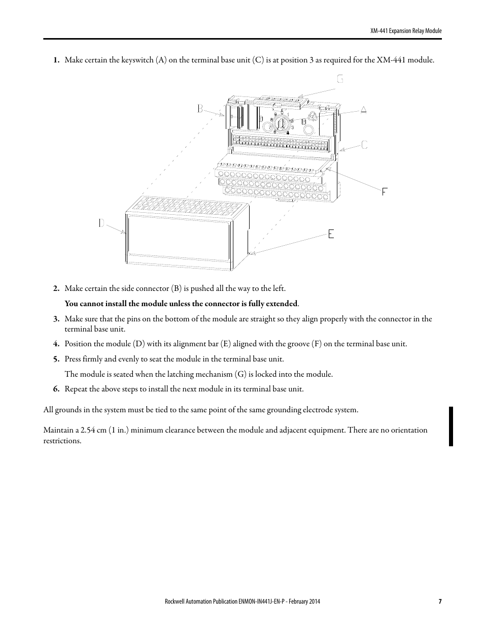 Rockwell Automation 1440-REX00-04RD XM-441 Expansion Relay Module User Manual | Page 7 / 12