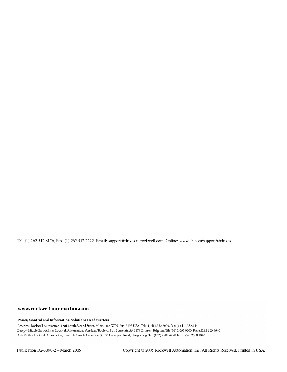 Rockwell Automation GV3000/SE AC Drive ControlNet Network Communication Board, M/N 2CN3000 User Manual | Page 108 / 108