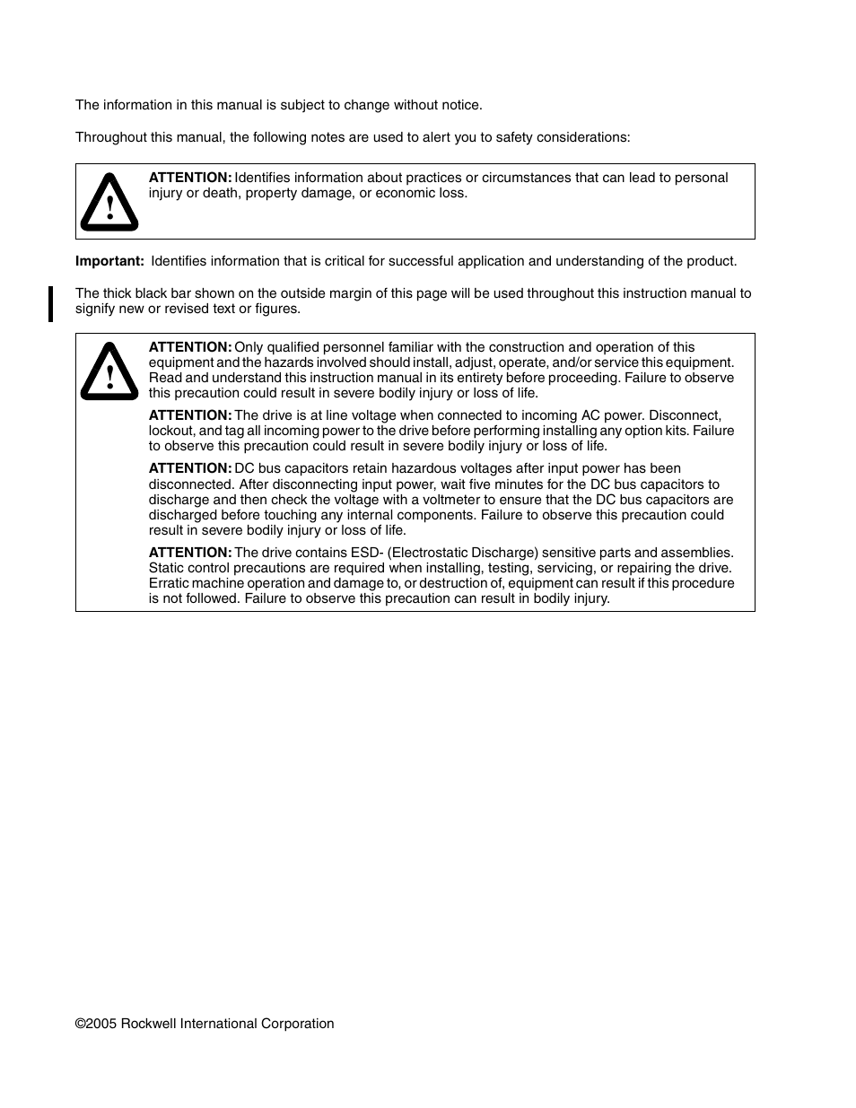 Rockwell Automation GV3000/SE AC Drive ControlNet Network Communication Board, M/N 2CN3000 User Manual | Page 2 / 108