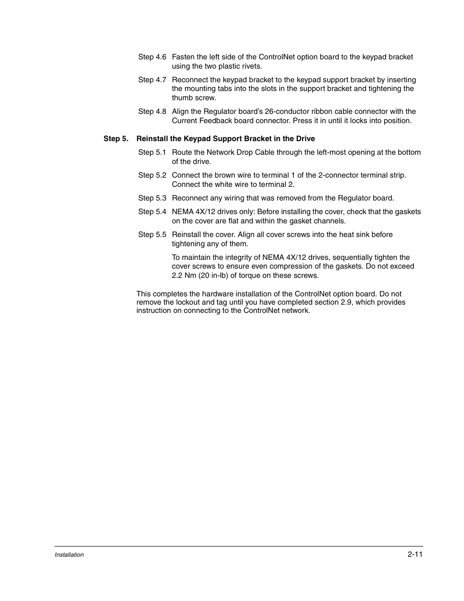 Rockwell Automation GV3000/SE AC Drive ControlNet Network Communication Board, M/N 2CN3000 User Manual | Page 23 / 108