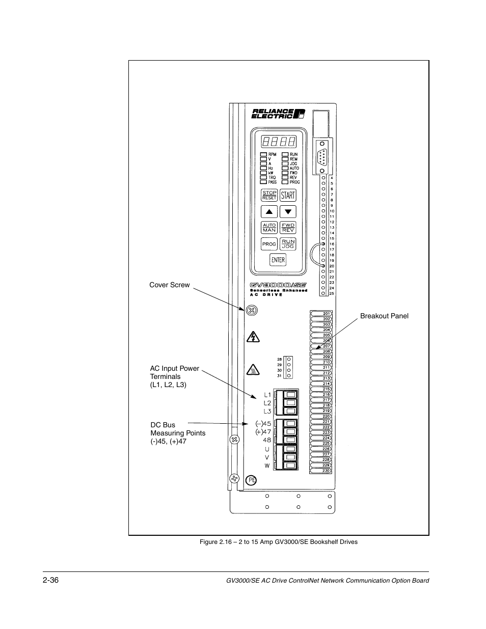 Rockwell Automation GV3000/SE AC Drive ControlNet Network Communication Board, M/N 2CN3000 User Manual | Page 48 / 108