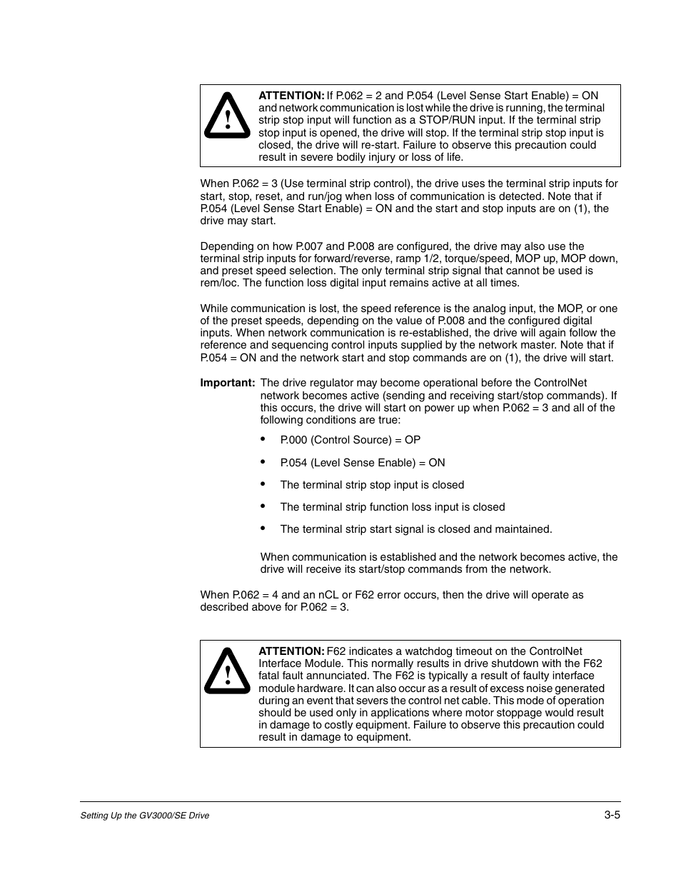 Rockwell Automation GV3000/SE AC Drive ControlNet Network Communication Board, M/N 2CN3000 User Manual | Page 59 / 108