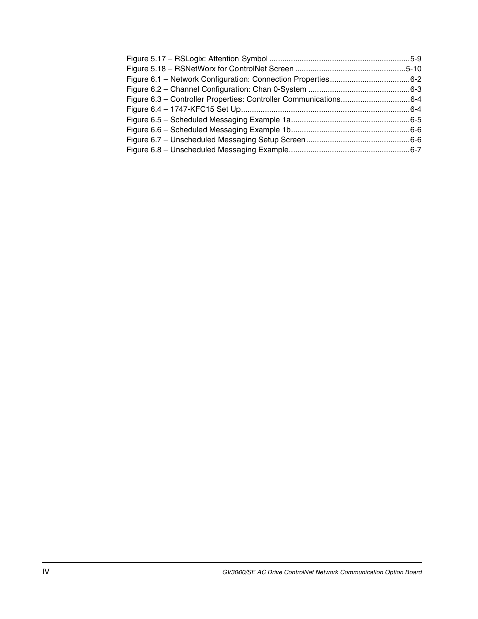 Rockwell Automation GV3000/SE AC Drive ControlNet Network Communication Board, M/N 2CN3000 User Manual | Page 6 / 108