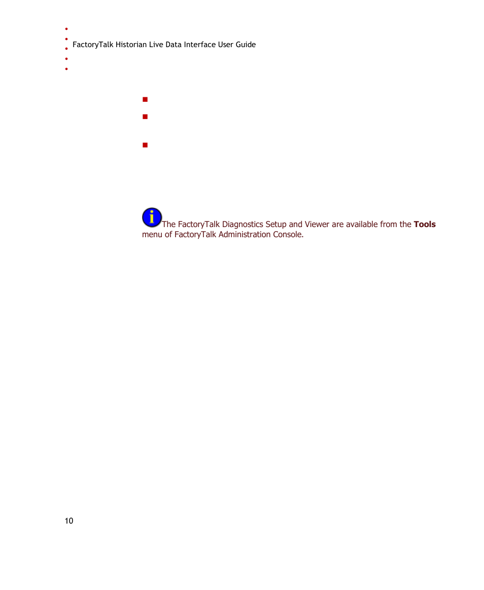 Rockwell Automation FactoryTalk Historian SE 3.0 Live Data Interface User Guide User Manual | Page 16 / 62