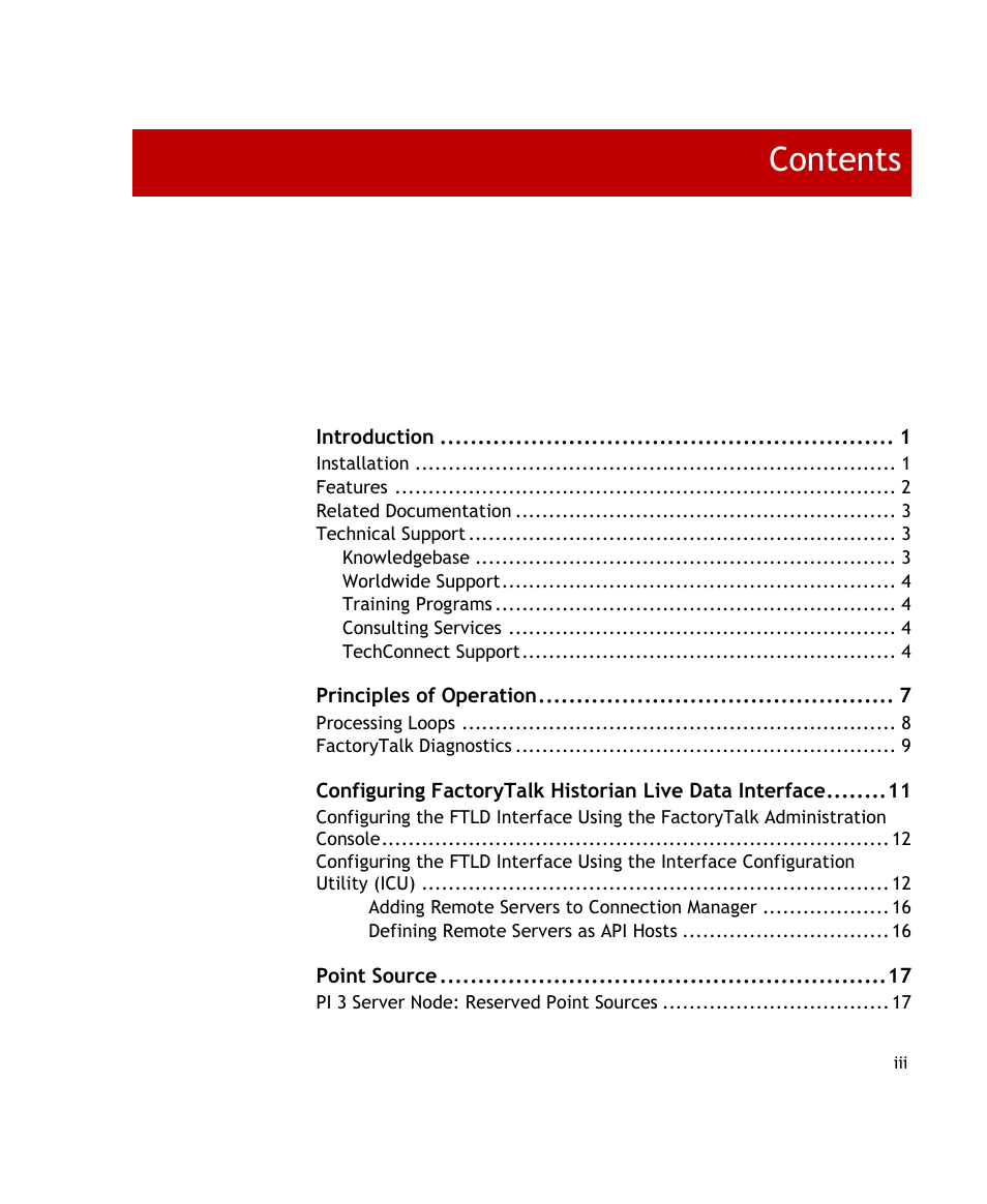 Rockwell Automation FactoryTalk Historian SE 3.0 Live Data Interface User Guide User Manual | Page 3 / 62