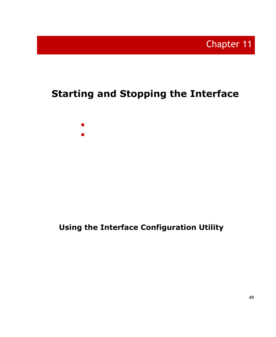 Starting and stopping the interface, Using the interface configuration utility, Chapter 11 | Rockwell Automation FactoryTalk Historian SE 3.0 Live Data Interface User Guide User Manual | Page 55 / 62