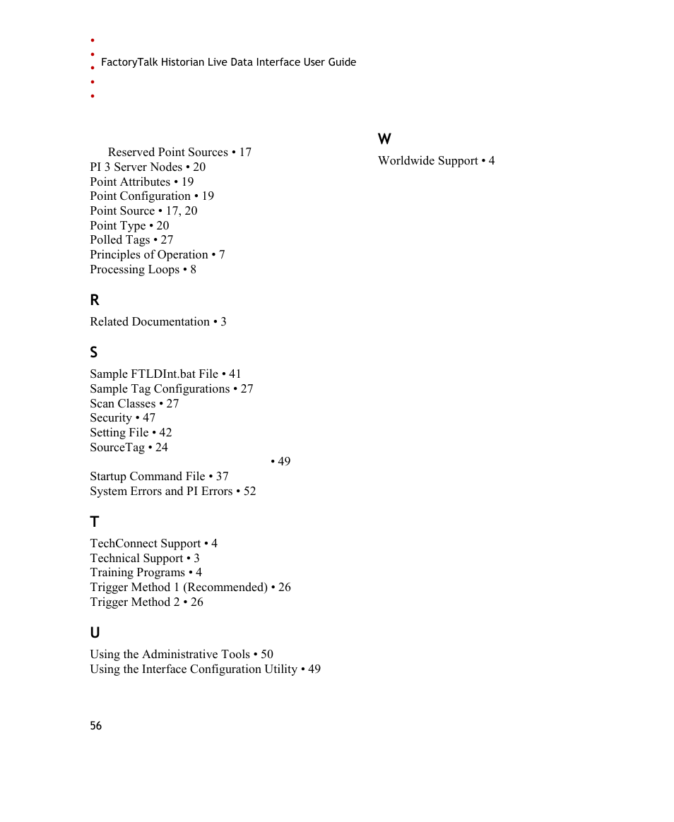 Rockwell Automation FactoryTalk Historian SE 3.0 Live Data Interface User Guide User Manual | Page 62 / 62
