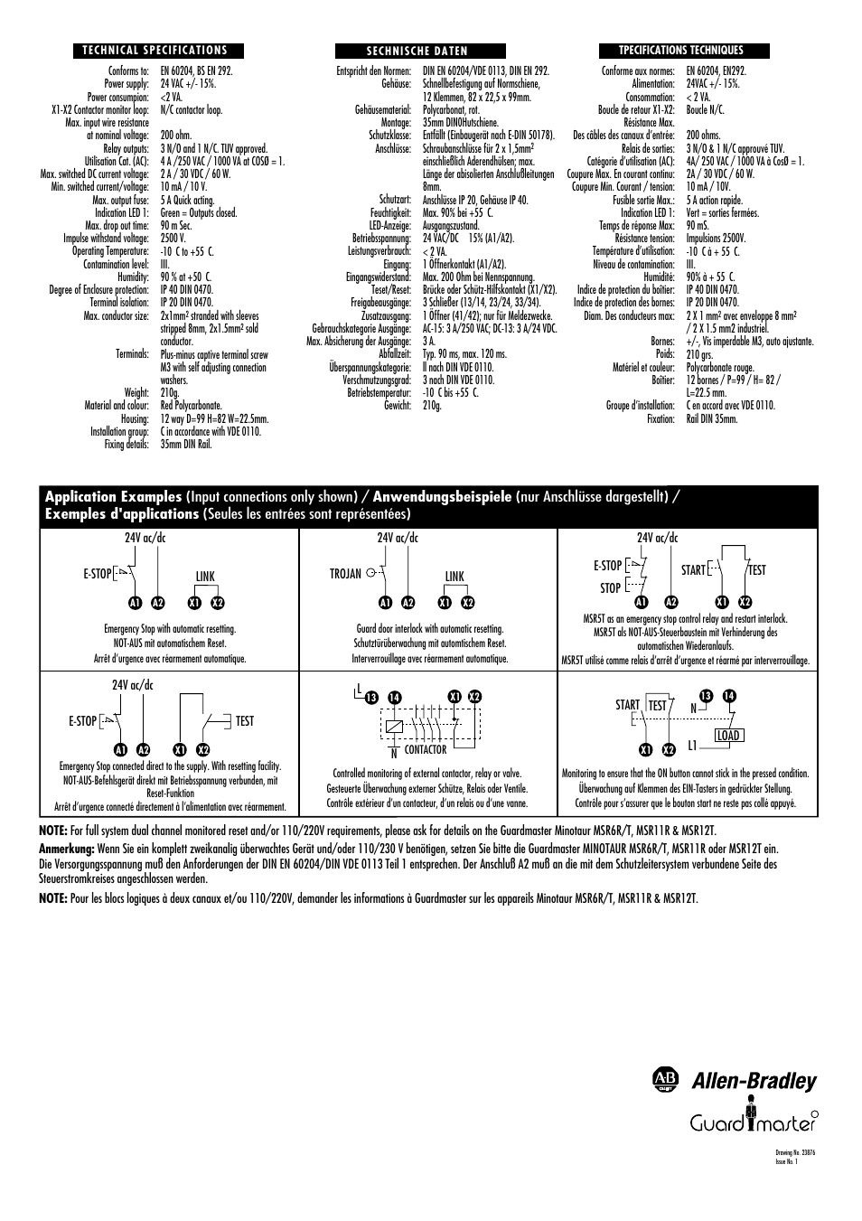 Rockwell Automation 440R Minotaur MSR5T User Manual | Page 2 / 2