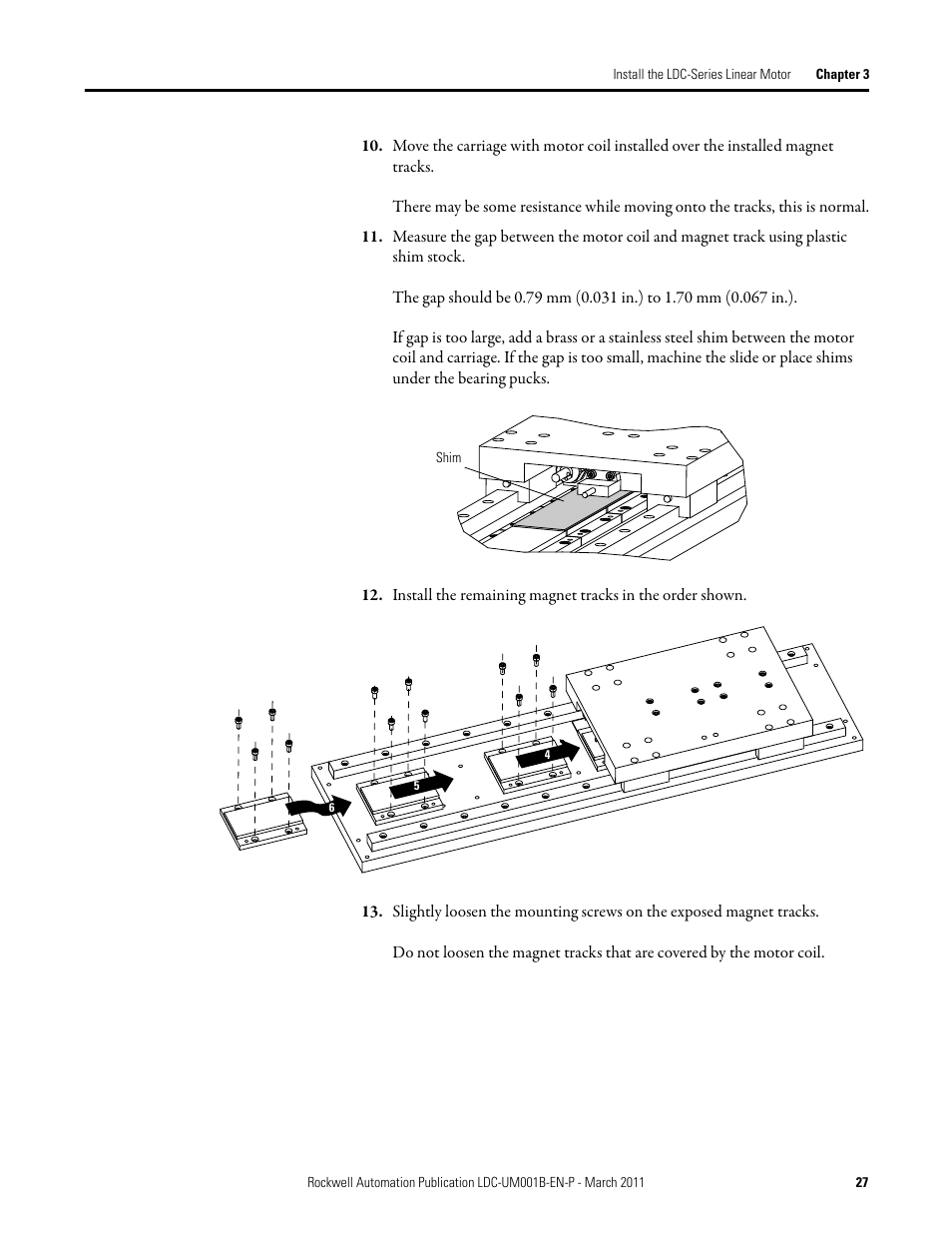 Rockwell Automation LDC Iron Core Linear Servo Motors User Manual | Page 27 / 98