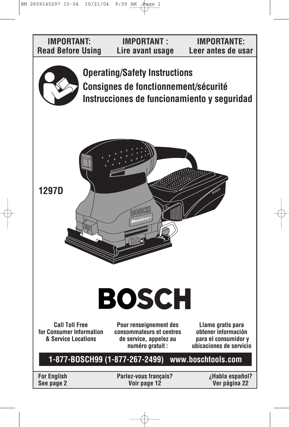 Bosch 1297D User Manual | 32 pages