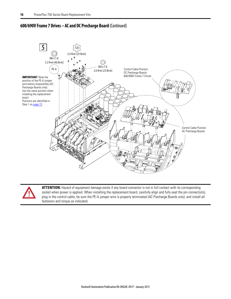 Rockwell Automation 20G PowerFlex 750-Series Replacement Board Kits User Manual | Page 16 / 18